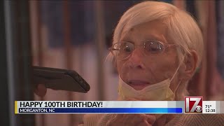 Celebrating 100th birthday in Morganton