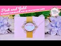 Pink and Gold Theme Elegant Envelope for 4R Invitation Card