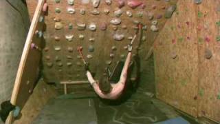 Dave MacLeod bouldering and dry tooling in Lochaber