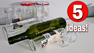 5 Great Ideas Made with Waste Glass Jars and Bottles! 👍♻️