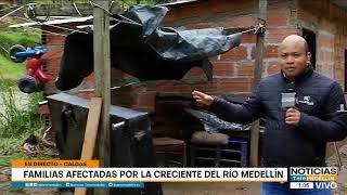 Impresionante creciente del río Medellín inundó unas 30 viviendas en zona rural de Caldas
