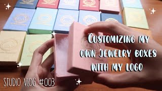 Studio Vlog #003 | How I Custom My Jewelry Boxes For My Small Business