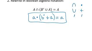 Boolean Algebra: Sample Problems