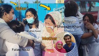 Sheezan Khan's Mother & Sister Falaq Naaz,Shafaq Naaz At Tunisha Sharma FuneraI