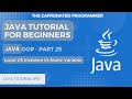 Difference Between Instance, Static and Local Variables in Java | Java Tutorial for Beginners