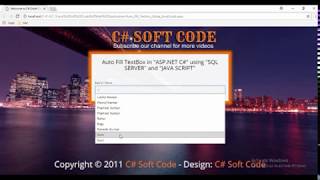 Auto Complete TextBox in asp.net c# using SQL Server and Javascript. "C# Soft Code"