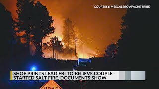 Shoe prints lead FBI to believe couple started Salt Fire, documents show