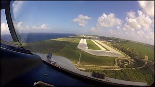 Insel Air Flight 308 -- Bonaire to Curaçao -- Fokker 50 Cockpit View