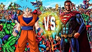 Superman and Goku vs The Marvel Universe
