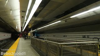 NYCT IND (F) Train & Uncovered SAS Platform at E. 63rd St - Lexington Ave