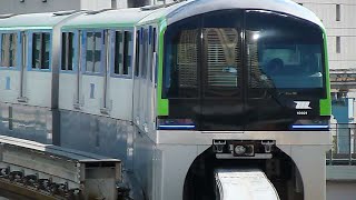 [新型]東京モノレール10000形10021F 浜松町駅到着(警笛あり)