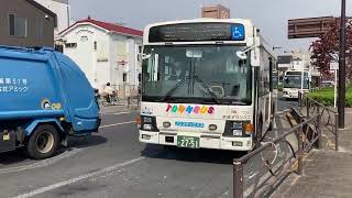 いすゞエルガミオ京成タウンバスTO51綾02立石五丁目・立石駅入口経由タウンバス車庫行きお花茶屋駅10時39分到着5分遅れ