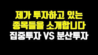 제가 투자하고 있는 종목들입니다. 집중투자 VS 분산투자