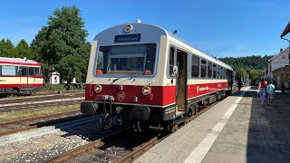 Mit dem NE 81 der Schwäbischen-Alb-Bahn von Münsingen nach Schelklingen