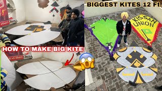 How to make kite || Biggest kites in amritsar 😱 *12 Tawa*