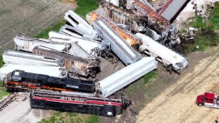 FULL | Interviews, drone footage from train derailment in Poweshiek County