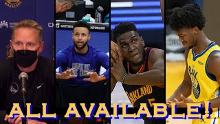 📺 Kerr: “Stephen Curry will start…agonizing decision (jokes 😂)”; Wiseman and Looney also available