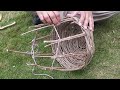 DIY Basket Weaving - How To Weave/Make A Basket Using Tree Branches/Twigs