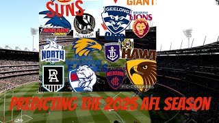 Predicting the 2025 AFL Season