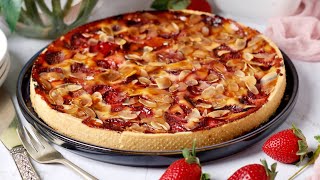 Tarte Normande aux Fraises 🍓 - Une recette facile et délicieuse ! Tarte crémeuse et fondante👌