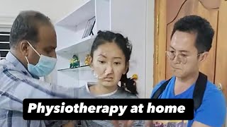 Eps:12. My first physiotherapy session at home #brain #tibetanvlogger #tibetanyoutuber