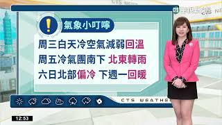 冷氣團影響天氣偏冷　沿海空曠區防強陣風｜華視生活氣象｜華視新聞 20230221