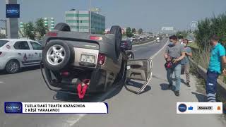 Tuzla’daki trafik kazasında 2 kişi yaralandı