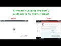 Elementor Loading Problem |  Elementor Not Working | Elementor Enable Safe Mode Issue | 100% Fix