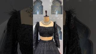 Designer black color non bridal lehenga for party/wedding/reception#black#lehenga#wedding#shorts