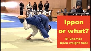 Uchimata IPPON, or .... just Waza-ari.  South Island NZL; JUDO Open weight final.