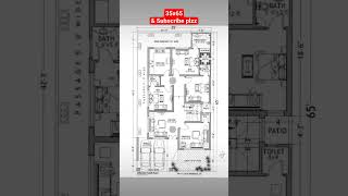 35x65 House Plan || 35x65 House Design || #shorts #short #foryou #houseplan #2d #3d #trending #viral