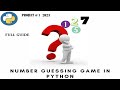 Random Number Guessing Game| Learn Python with Projects for Beginners| 2023