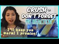Crush feat. Taeyeon - Don't Forget MV Reaction