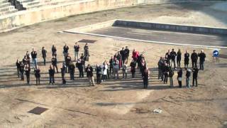 Gustie Rouser in Verona Italy Arena by the Gustavus Choir