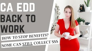 CA EDD - Can You Collect if You Work Part Time, How to End Unemployment Benefits - California EDD
