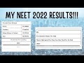 MY NEET 2022 RESULTS!!!