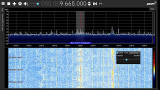 This  is  9665 khz  R.Voz Missionaria Brazil🇧🇷 11370 km          Ant:55 feet long wire 1:9 unun