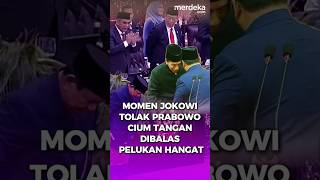 Momen Jokowi Tolak Prabowo Cium Tangan Dibalas Pelukan Hangat #merdekadotcom