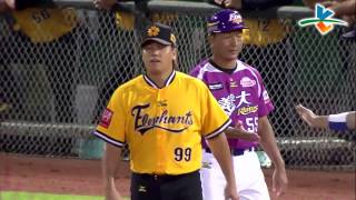 20130824-2 CPBL 象VS犀牛 3下 蔡明覺守備失誤, 兄弟象再掉1分