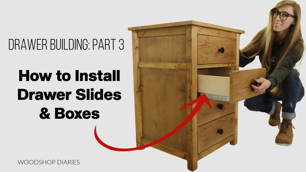 How To Install Drawer Slides And Drawer Boxes - YouTube