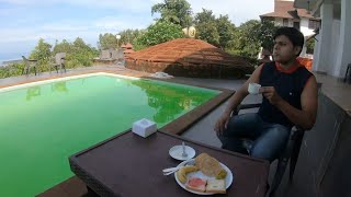 Breakfast with a View ❤️ #breakfast #fruits #breadjam #dapoli