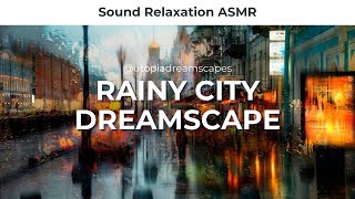 A Rainy Evening in the Busy City ASMR For Relaxing, Sleeping, and Meditation