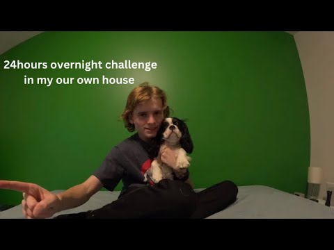 24 Hours Overnight CHALLENGE IN OUR OWN House - YouTube