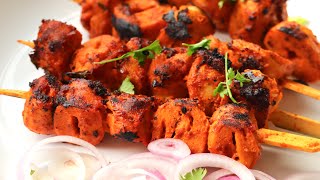 Tandoori soya chaap recipe | no grill | no oven recipe