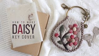 วิธีเย็บพวงกุญแจ Daisy + วิธีการควิลท์ด้วยมือ | How To Make a Daisy Key Cover by Vanida Quilts