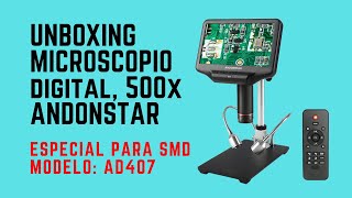 🔴 MICROSCOPIO MUY POTENTE DIGITAL UHD ANDONSTAR AD407