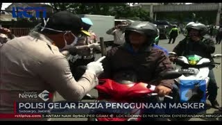 Petugas Gelar Razia Penggunaan Masker di Sidoarjo - SIS 17/04