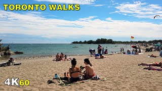 Toronto Beaches Neighbourhood \u0026 Boardwalk - Stage 3 Walk on August 1 [4K]