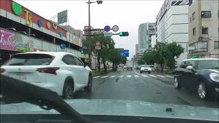 車載動画　国道3号（草牟田）～平田橋～黄金通り～黒田踏切～鹿児島中央駅西口～中央駅前山形屋ストア前～タイヨー 武町店　風景