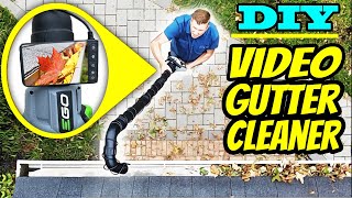 NO LADDER 😨 DIY Safe Video Leaf Gutter Cleaner